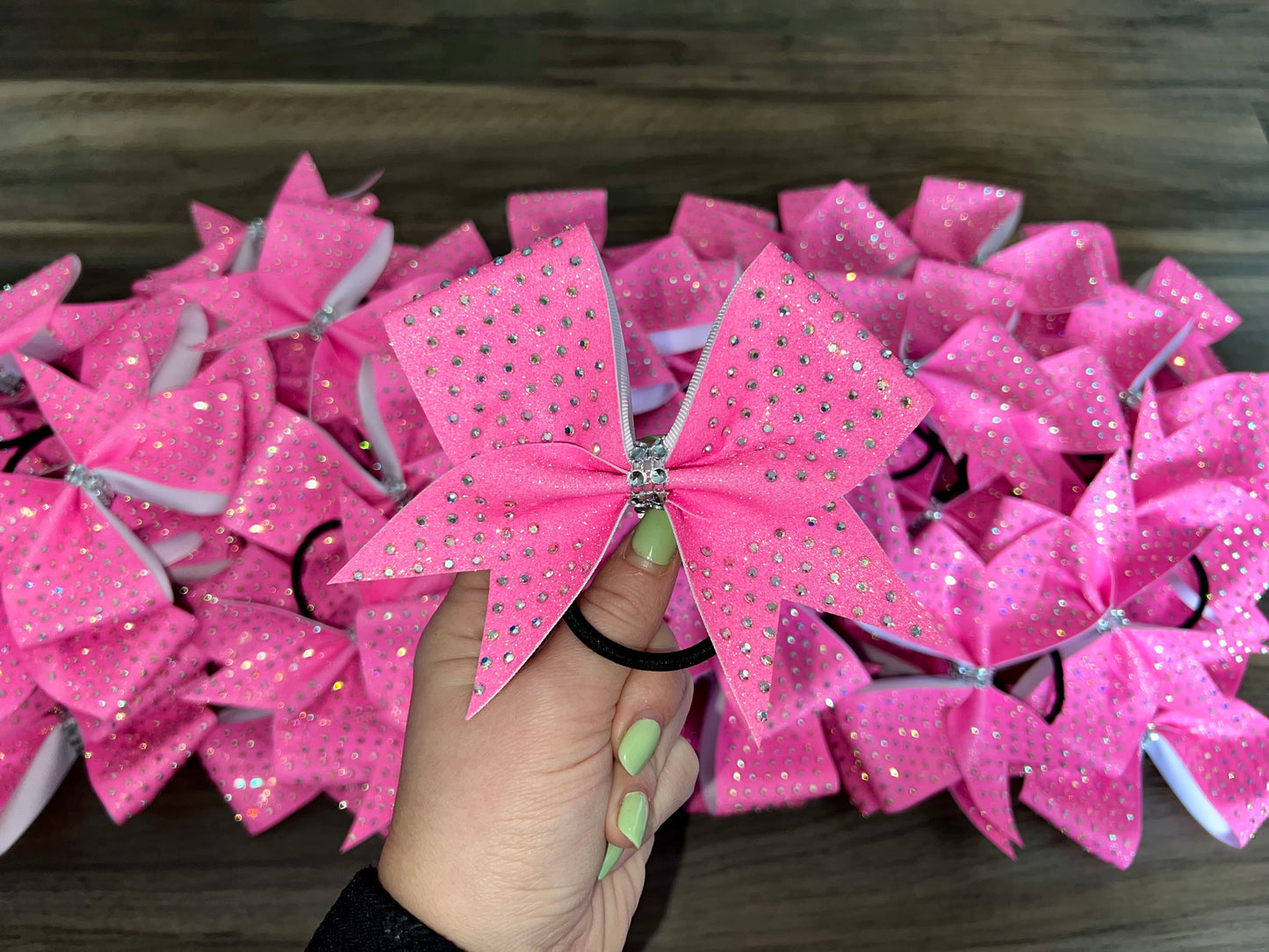 Rhinestone Mini Keychain and Pigtail Bows